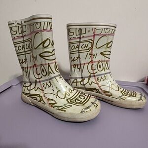 Coach Ursula Rain Boots 6